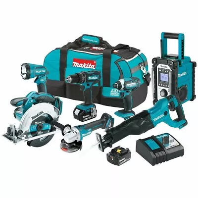 Makita XT704 18-Volt 7-Tool 3.0Ah LXT Cordles Drivers And Saws Combo Kit • $699