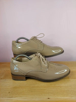 £24.99 • Buy Clarks Ladies Hamble Oak Leather Flat Nude Natural Brogues Size 7