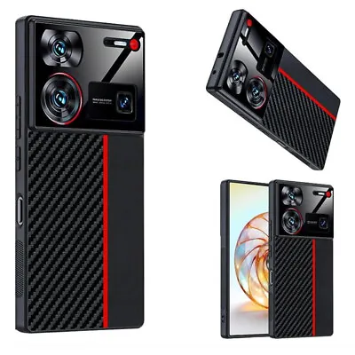 For Nubia Z60 Ultra Luxury Carbon Fiber Textured Case Leather Slim Bumper Cover • $9.99