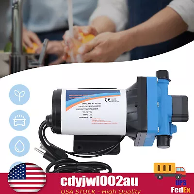 110V Self Priming Water Pressure Diaphragm Pump 55 PSI For Home/Caravan/Marine • $65.55
