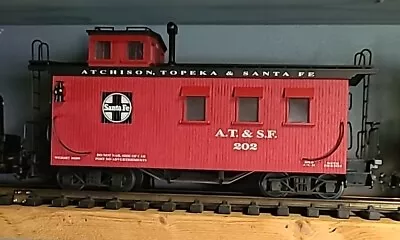 USA Trains A.T. & S.F. #202 Woodside Caboose  G Scale Lights Very Nice! • $59