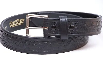 Size 40 Wildlife Concealed Carry Leather CCW Work Belt 1.5 Inch (Black Or Brown) • $35