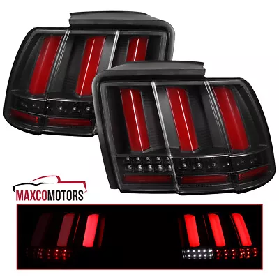 Black Tail Lights Fits 1999-2004 Ford Mustang Sequential Signal LED W/ Red Tube • $163.49
