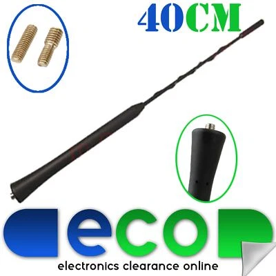 40cm SKODA FABIA OCTAVIA Mast Roof Mount Replacement Car Aerial Antenna Black • £6.29