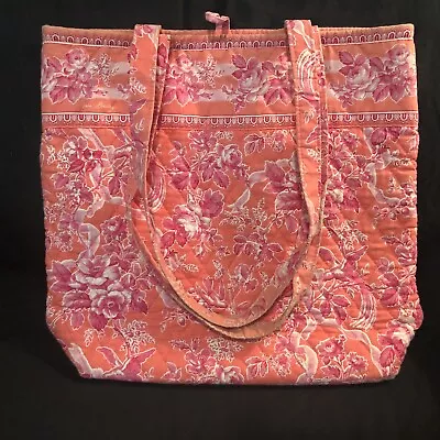 Retired Vera Bradley Hope Toile Tote Bag Purse Breast Cancer Pink Ribbon • $12