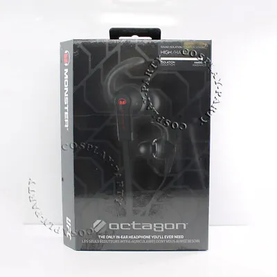 Monster Octagon In-Ear Buds Sport Earphones Headphones Headset  - Black Used • $29.99