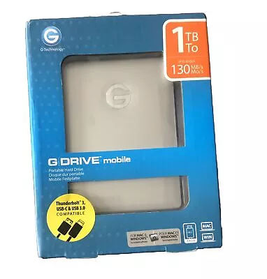 GDRIVE Mobile Portable Hard Drive USB-C And USB 3.0 Compatible 1TB Mac/windows • $64.95