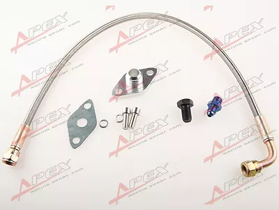 For Toyota Supra 1JZGTE 2JZGTE 1JZ/2JZ Single Turbo Oil Feed Line Kit Flange 4PC • $23.69