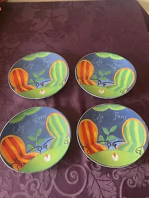 Set Of 4 - MISONO Cafe Paris Oval Plates Dinner/Salad/Dessert Plates - 8 1/2” • $12.24