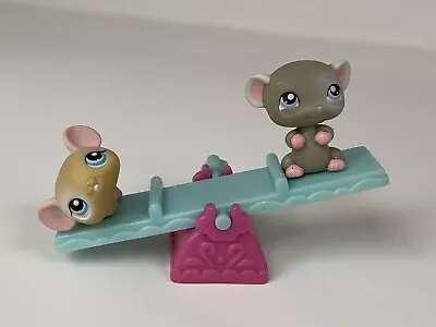 Littlest Pet Shop Play Set Mouse #191 Mouse #192 With Magnets Plus Seesaw • £12.49