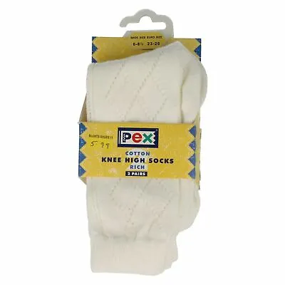 £8.50 • Buy Girls PEX Patterned Cotton Knee High Socks