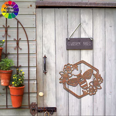 £13.95 • Buy Bee Wall Art Rusty Metal Garden Art Metal Bumblebee Metal Bees Art Garden Gift
