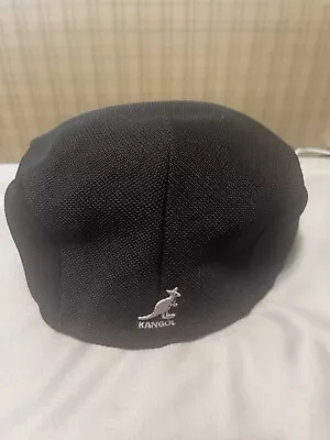 Kangol 504 Black 100% Wool Flat Cap Hat Mens Large • $15