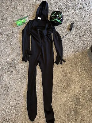 Black Morph Suit Halloween Costume Sz 8-10 LED Lights • $15