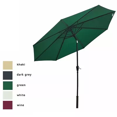 2.5/2.7/3M Garden Parasol Sun Shade Outdoor Umbrella Crank Tilt Patio Balcony • £39.99