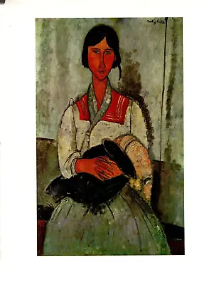 1970 Vintage MODIGLIANI  GYPSY WOMAN WITH BABY  Full COLOR Offset Lithograph • $7.20