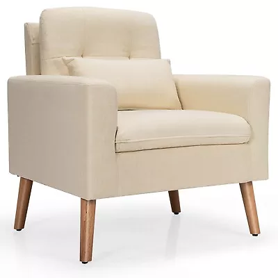 Modern Upholstered Accent Sofa Chair Button Tufted Armchair Leisure Lounge Chair • £109.95