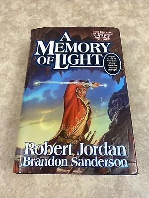 A MEMORY OF LIGHT  Wheel Of Time Hardcover Book Robert Jordan Auto Signed • $12.99