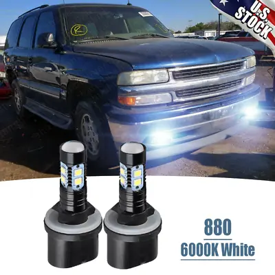 880 LED Driving Fog Lights Bulbs Kit For Chevy Silverado1500 99-02 Tahoe 00-2006 • $15.10