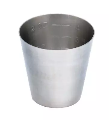 Grafco Graduated Stainless Steel Reusable Medicine Cup 2 Oz Capacity • $8.99