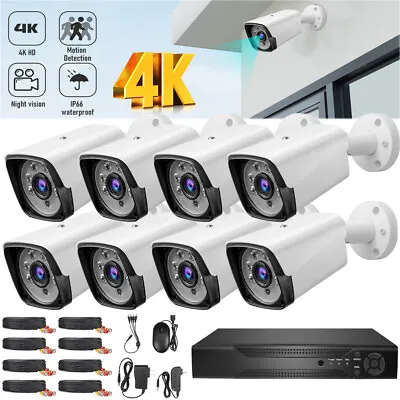 CCTV Camaras De Vigilancia Grabador Video 8 Canales DVR Sistema Seguridad 4K HD • $169.99