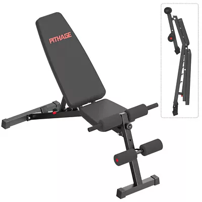 Foldable Dumbbell Bench Weight Training Fitness Incline Bench Adjustable Workout • $59.99