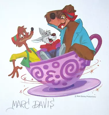 SIGNED MARC DAVIS 70s Disneyland Song Of The South WALT DISNEY Drawing Cel PRINT • $308