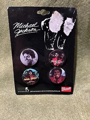 Michael Jackson Pins Bravado Set Of 4 New Pinback Pins 2009 Michael Jackson Co. • $12