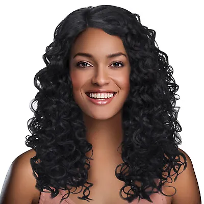 $19.99 • Buy Long Afro Kinky Curly Lace Front Wigs,L Part Heat Resistance Synthetic Hair Wig