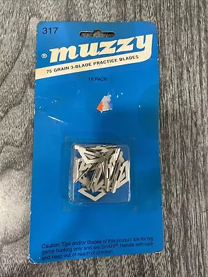 Muzzy 75 Grain 3-Blade Practice Blades 18 Pack • $13.99