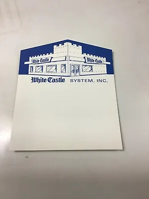 Vintage White Castle Restaurant Shaped Business Card 1980’s Blue/White • $7