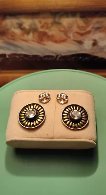 .925 Sterling Silver Mars And Valentine Sunflower Button Post Earrings • $195