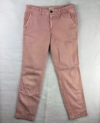 J Crew Women's Sunwashed Slim Chino Pants Pink Rose Size 00 • $14.99