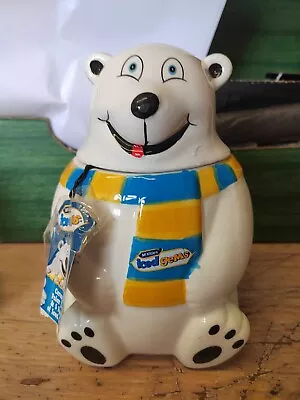 8 Inch Ceramic Polar Beariced Gem Mcvities Jar • £10