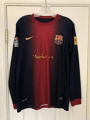 Barcelona Vintage Messi Soccer Jersey Small Medium Nike Replica? • $18.95