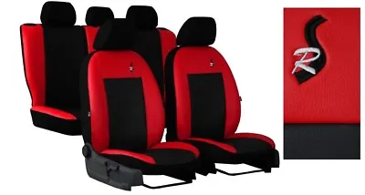 Universal Red Eco-Leather Set Car Seat Covers For DAEWOO Lanos / Matiz/ Nubira • $61