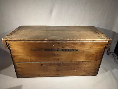 Antique Primitive Wooden Egg Crate ~ Bellevue Wisconsin ~ Jensen Brothers • $575