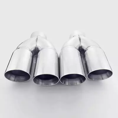 Pair 3  Inlet SS304 Exhaust Tips Dual Quad Tailpipes For BMW M3 M4 M5 M6 Style • $292.56