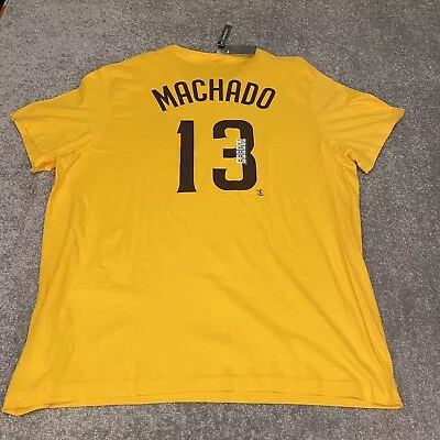 Nike San Diego Padres Mens T-Shirt XXL Gold Manny Machado MLB Baseball 2XL NWT • $19.99