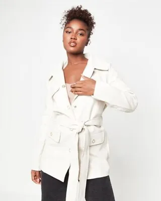 Missguided Belt PU Jacket Brand New RRP £50 Size 8 Cream • £13.99