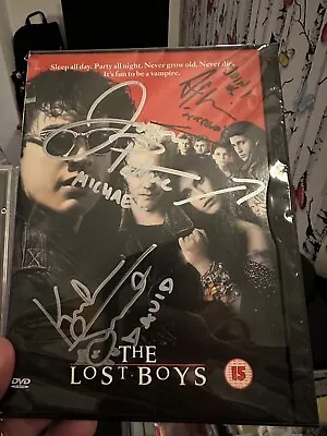 Kiefer Sutherland Jason Patric Alex Winter Signed The Lost Boys Dvd • £68.66