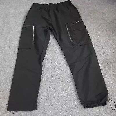 Zanerobe Mens Pants 32 Black Solid Jumpa Joggers Drawstring Cargo NEW • $39.90