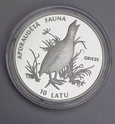 10 Latu 1996 Silver Wildlife Rare Excellent Condition Coins Latvia  • £111.45