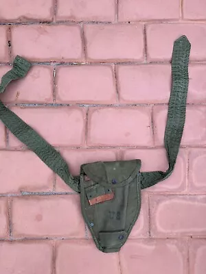 Vintage US Army Trenching Tool Shovel Carrier Cover Pouch And Strap - #M-1956 • $35
