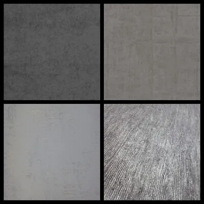 Dark Grey Wallpaper - Paste The Wall - Heavy Vinyl - Charcoal Pewter Storm Slate • £1.99