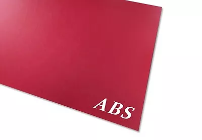 RED ABS PLASTIC SHEET 1/8  X 12  X 12” Textured Side Vacuum Thermoforming • $6.99