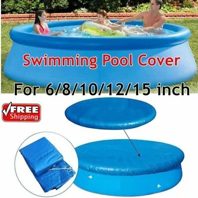 Swimming Pool Cover Round For Intex Bestway Family Garden Paddling Pools Cover • £11.99