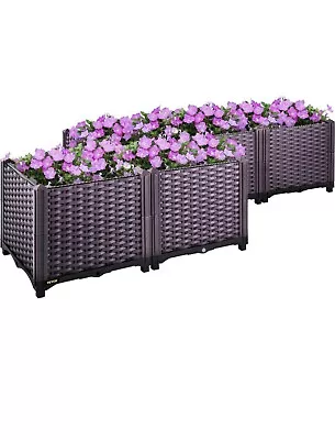 VEVOR Plastic Raised Garden Bed Set Of 5 Planter Grow Box 14.5  H • £85.50