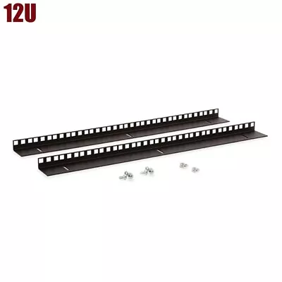 2x 12U Wall Mount Vertical Rail Adjustable Swing Out Fixed Server Data Cabinet • $108.54