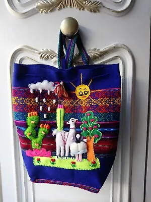 £19 • Buy Peru Children's Cute Novelty Llama Alpaca Bag Backpack Boho Applique